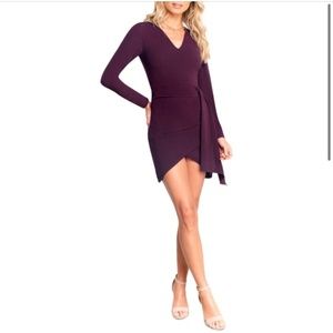 Dress The Population Aila Mini Wrap Dress